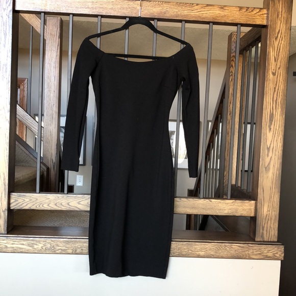 Babaton Black off the Shoulder Dress - Picture 2 of 3